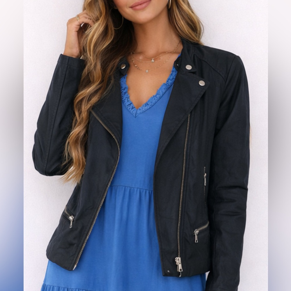 GO by Go silk jacket , black
